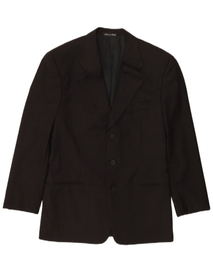 Giorgio Armani Mens 3 Button Blazer Jacket IT 48 Small Grey Virgin Wool