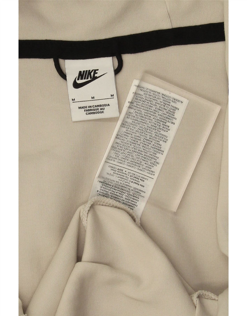 NIKE Mens Zip Hoodie Sweater  Medium White Cotton Vintage Nike and Second-Hand Nike from Messina Hembry 