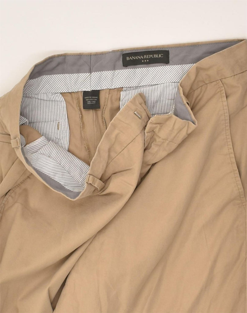 BANANA REPUBLIC Mens Straight Chino Trousers W36 L30  Brown Cotton | Vintage Banana Republic | Thrift | Second-Hand Banana Republic | Used Clothing | Messina Hembry 