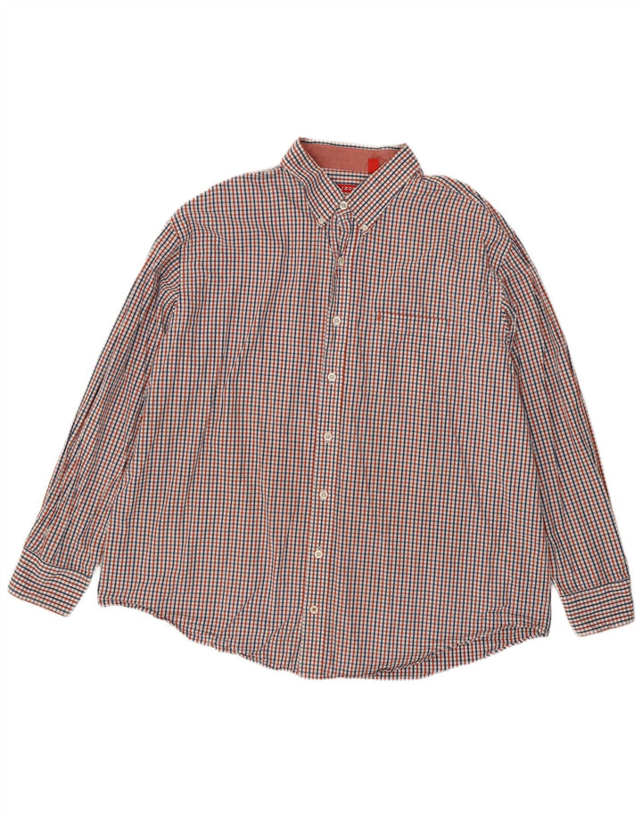 Izod Mens Shirt 2XL Multicoloured Gingham Cotton