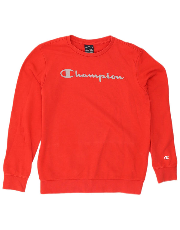 Champion Boys Graphic Sweatshirt Jumper 13-14 Years XL Red Cotton