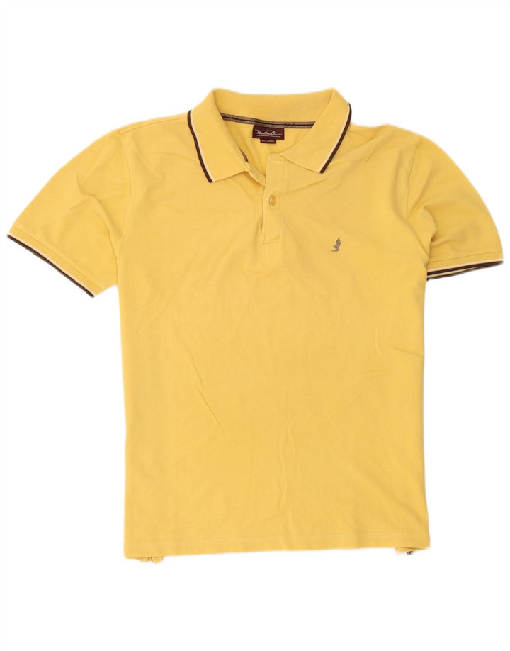 Marlboro Classics Mens Polo Shirt 2XL Yellow Striped