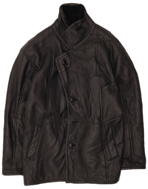 Vintage Mens Shearling Jacket IT 50 Large Black