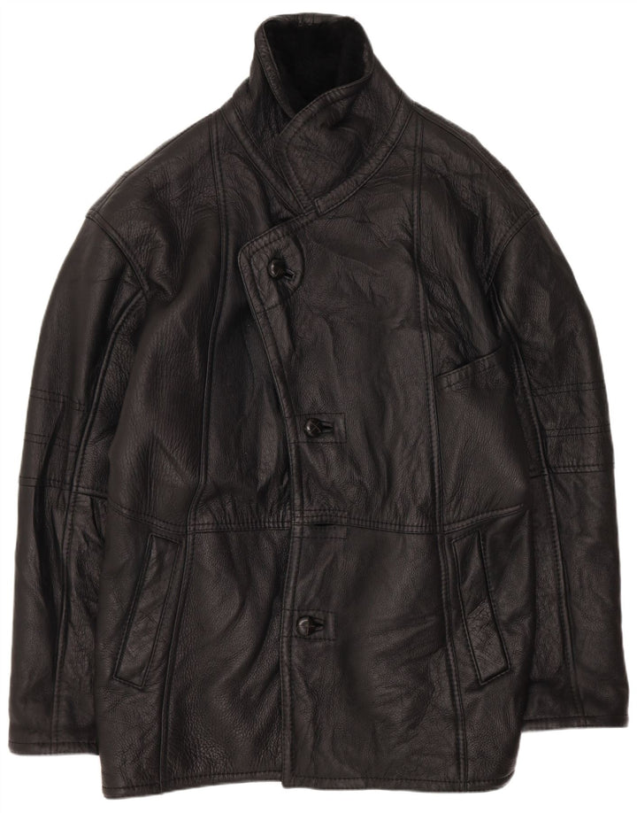 Vintage Mens Shearling Jacket IT 50 Large Black