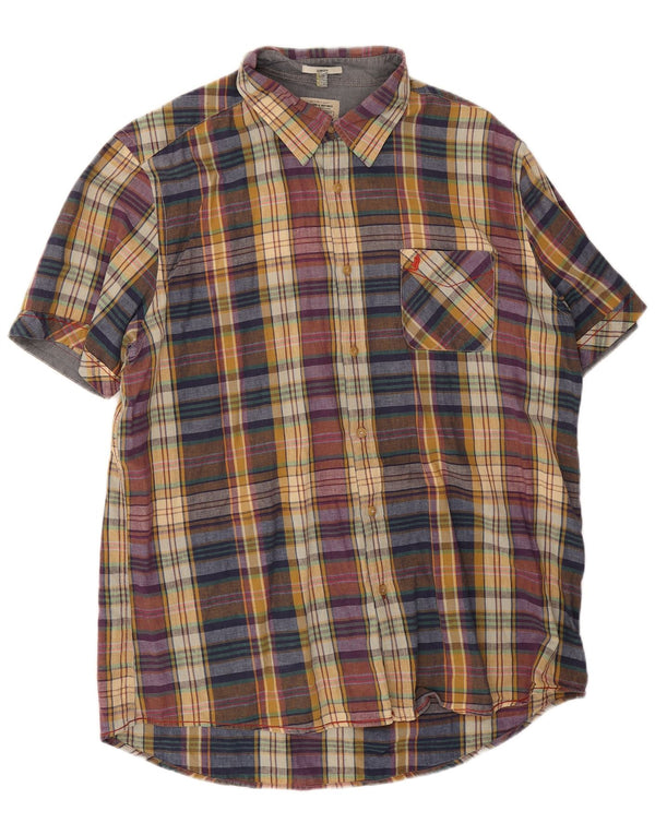 Marlboro Classics Mens Short Sleeve Slim Fit Shirt 3XL Multicoloured Check