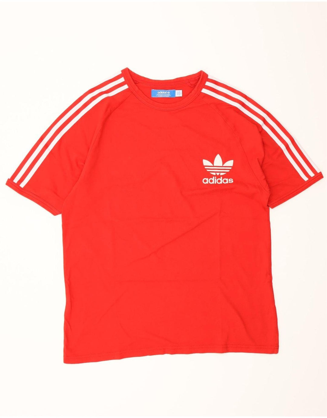 Adidas Mens T-Shirt Top Large Red Cotton