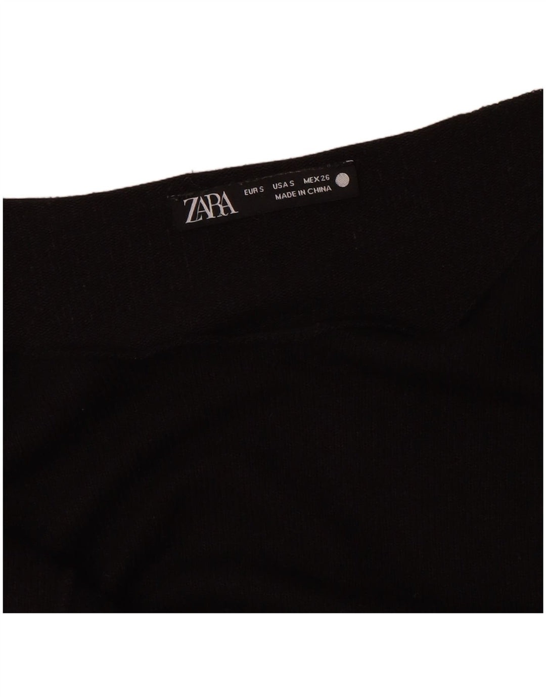 Zara Womens Oversized Top Long Sleeve UK 10 Small Black