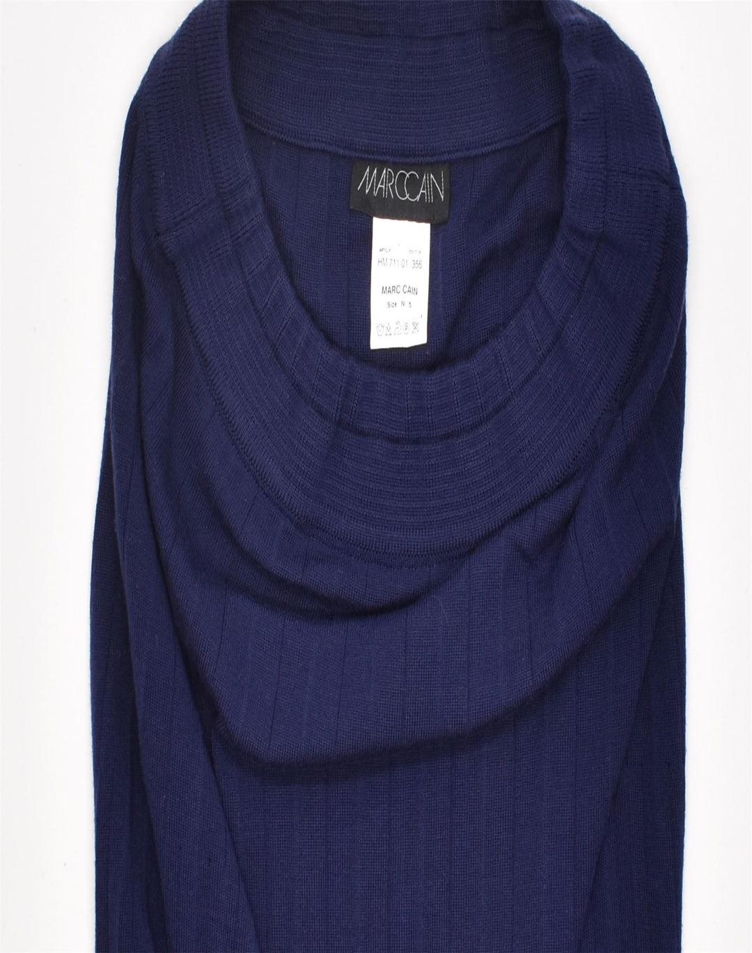 MARCCAIN Womens Pencil Skirt W28 Medium Navy Blue Acrylic | Vintage | Thrift | Second-Hand | Used Clothing | Messina Hembry 