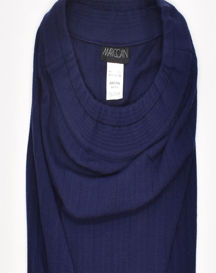 MARCCAIN Womens Pencil Skirt W28 Medium Navy Blue Acrylic | Vintage | Thrift | Second-Hand | Used Clothing | Messina Hembry 
