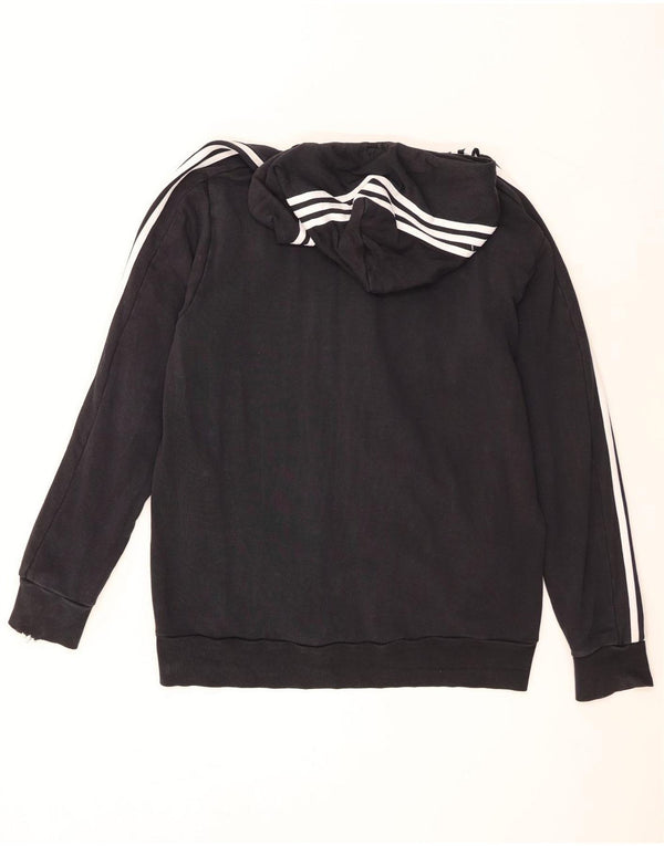 Adidas Mens Zip Hoodie Sweater XL Black Cotton
