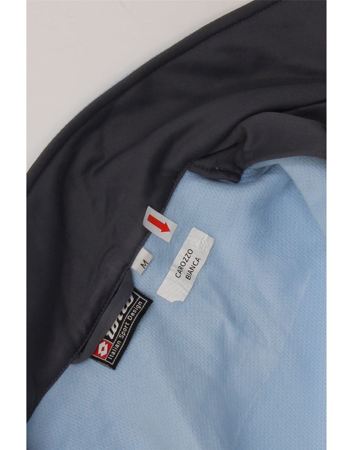 Lotto Womens Tracksuit Top Jacket UK 12 Medium Blue Colourblock Polyester