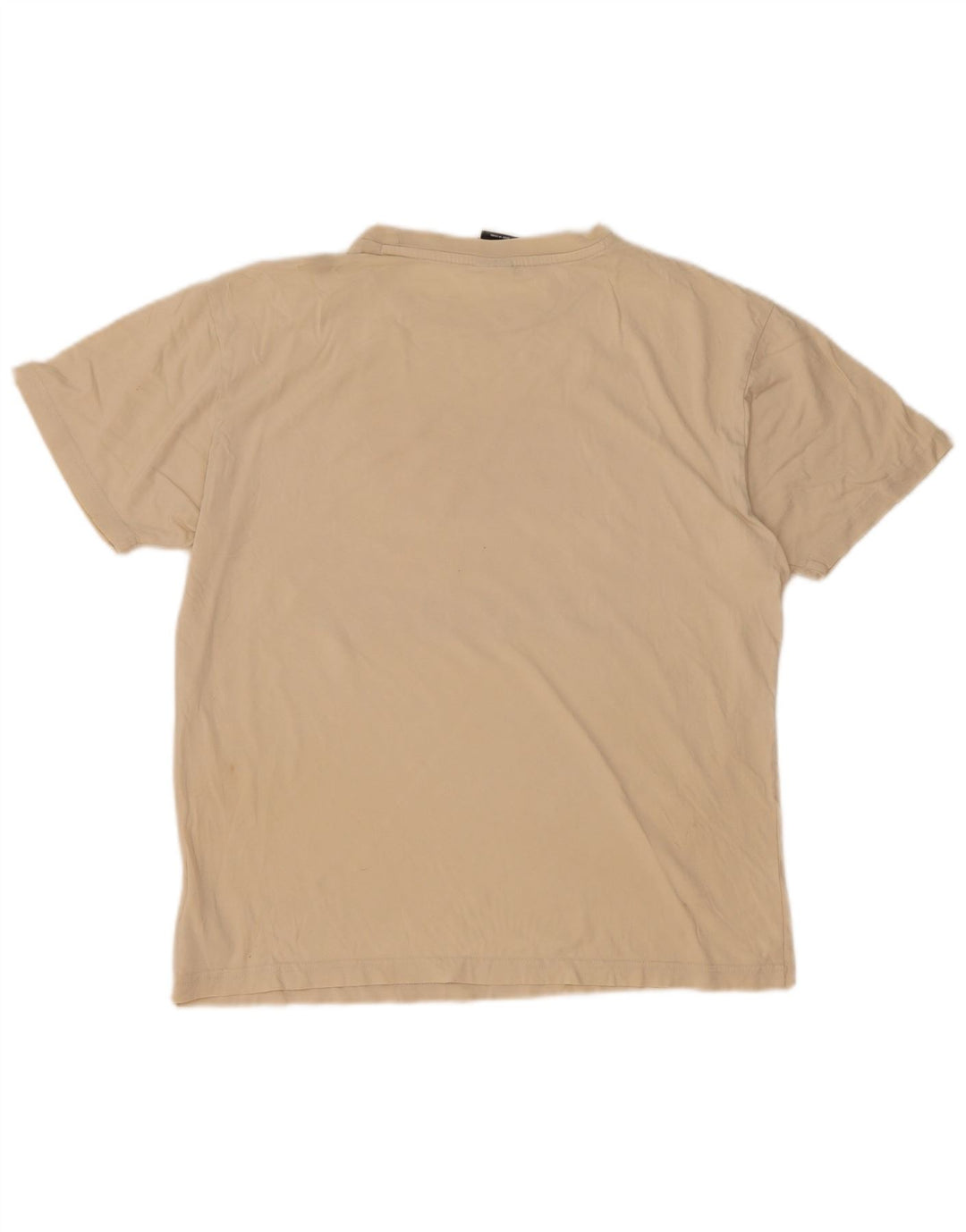 New Balance Mens Graphic T-Shirt Top Medium Beige Cotton
