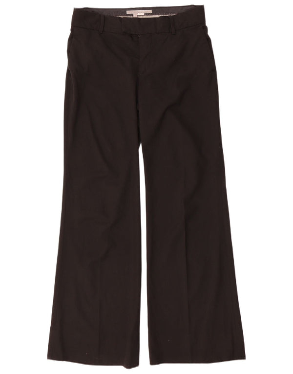 Zara Womens Wide Leg Chino Trousers EU 40 Medium W30 L32 Black