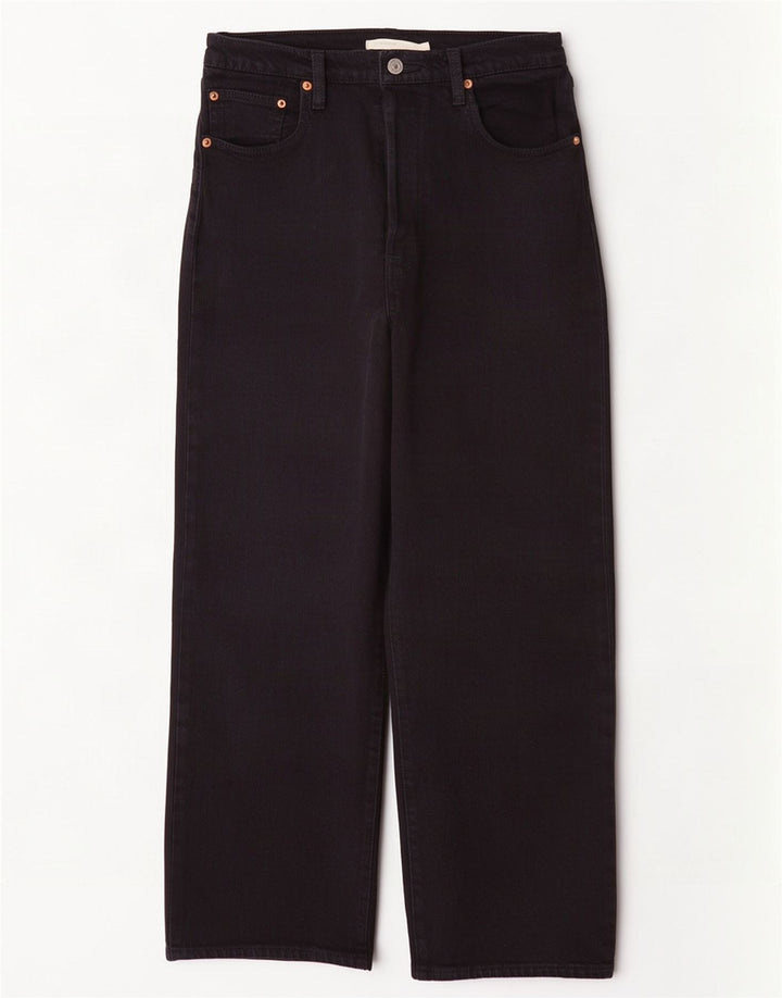 Levi's Womens Ribcage Straight Jeans W29 L27 Black Cotton
