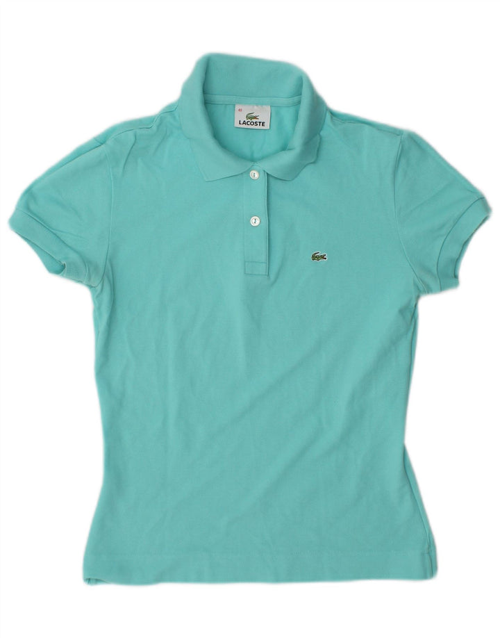 Lacoste Womens Polo Shirt Size 40 Medium Turquoise Cotton