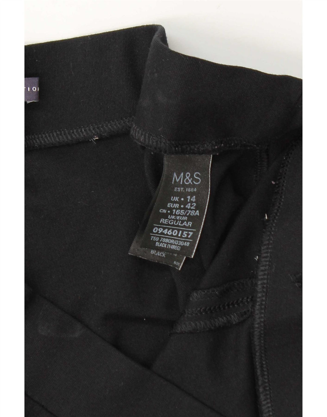 Marks & Spencer Womens Leggings UK 14 Large Black Viscose