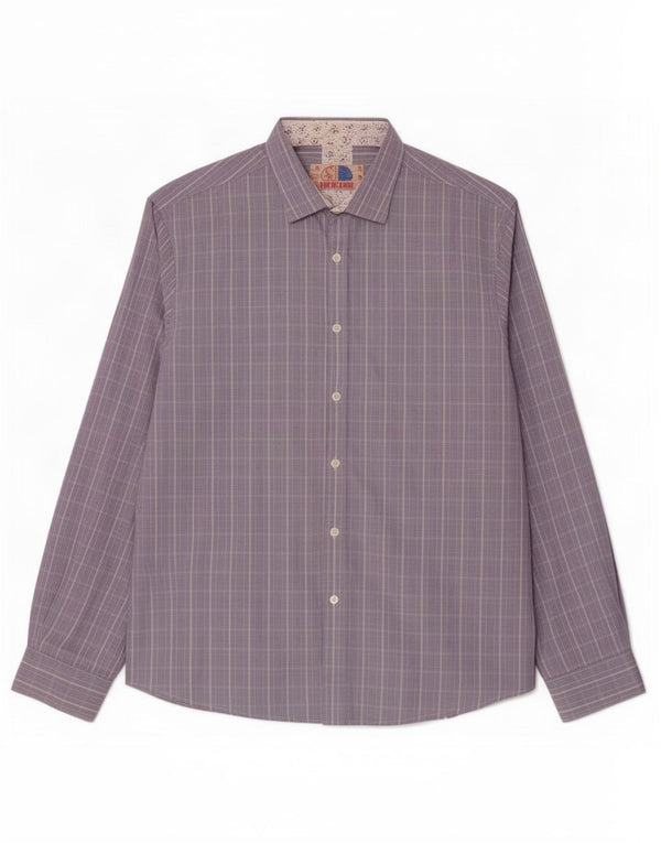 Americanino Mens Shirt 2XL Purple Check Cotton