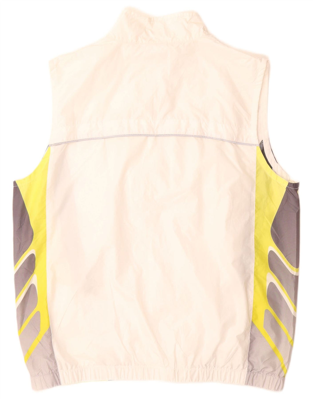 Reebok Mens Sleeveless Tracksuit Top Jacket Large White Colourblock