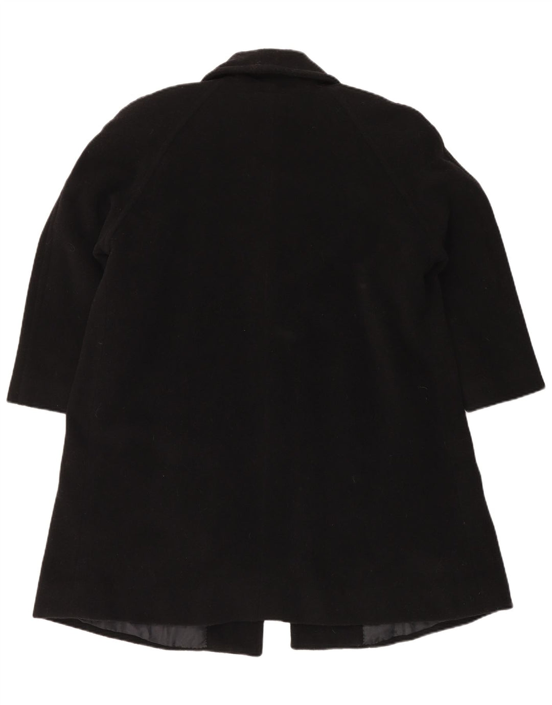 VINTAGE Womens Oversized Overcoat UK 14 Medium Black Wool