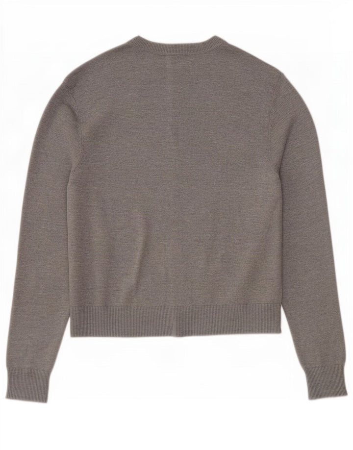 Marks & Spencer Womens Cardigan Sweater UK 12 Medium Grey