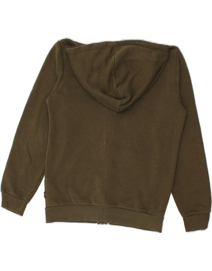 PUMA Boys Graphic Zip Hoodie Sweater 11-12 Years Khaki Cotton Vintage Puma and Second-Hand Puma from Messina Hembry 