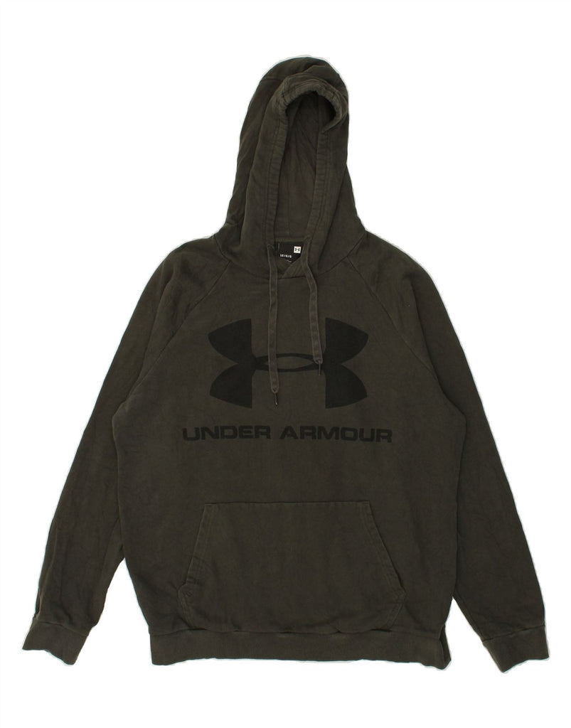 UNDER ARMOUR Mens Graphic Hoodie Jumper Large Grey Cotton | Vintage Under Armour | Thrift | Second-Hand Under Armour | Used Clothing | Messina Hembry 