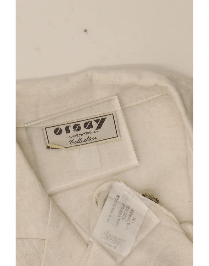 ORSAY Womens Front Tie Sleeveless Shirt Blouse UK 12 Medium White Vintage Orsay and Second-Hand Orsay from Messina Hembry 