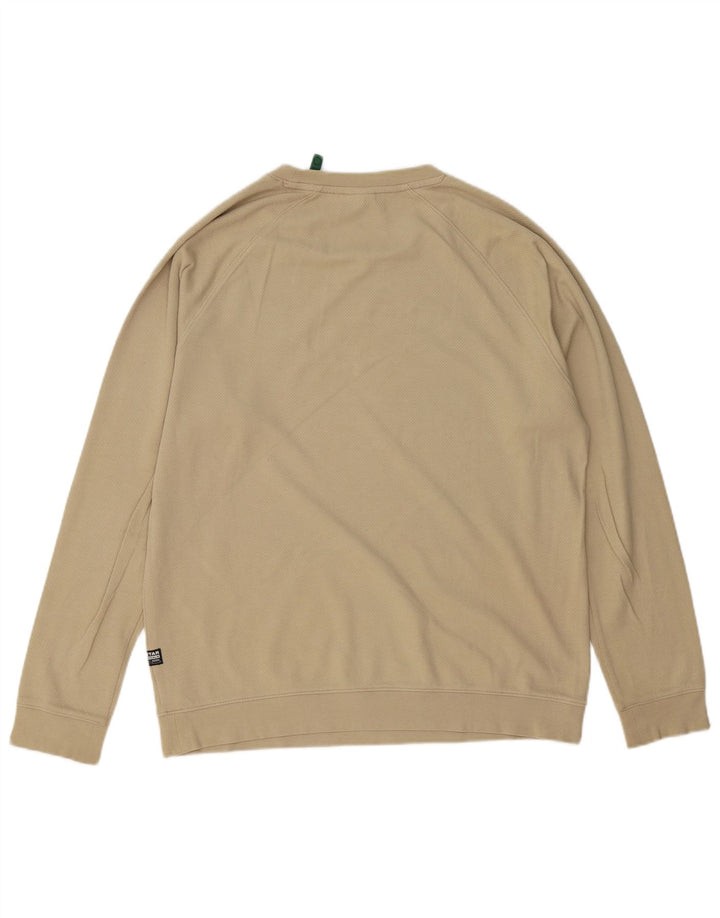 G-STAR Mens Sweatshirt Jumper Medium Beige Cotton