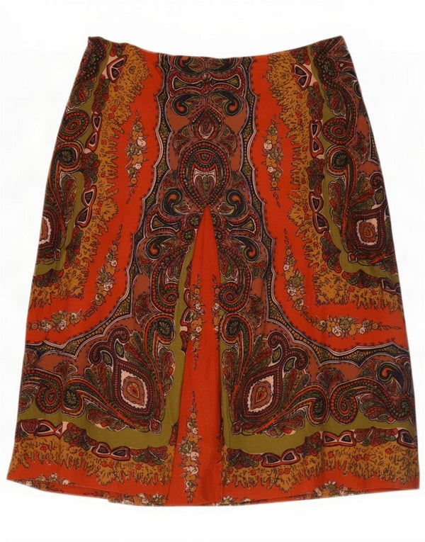 Vintage Womens A-Line Skirt XL W34 Multicoloured Paisley