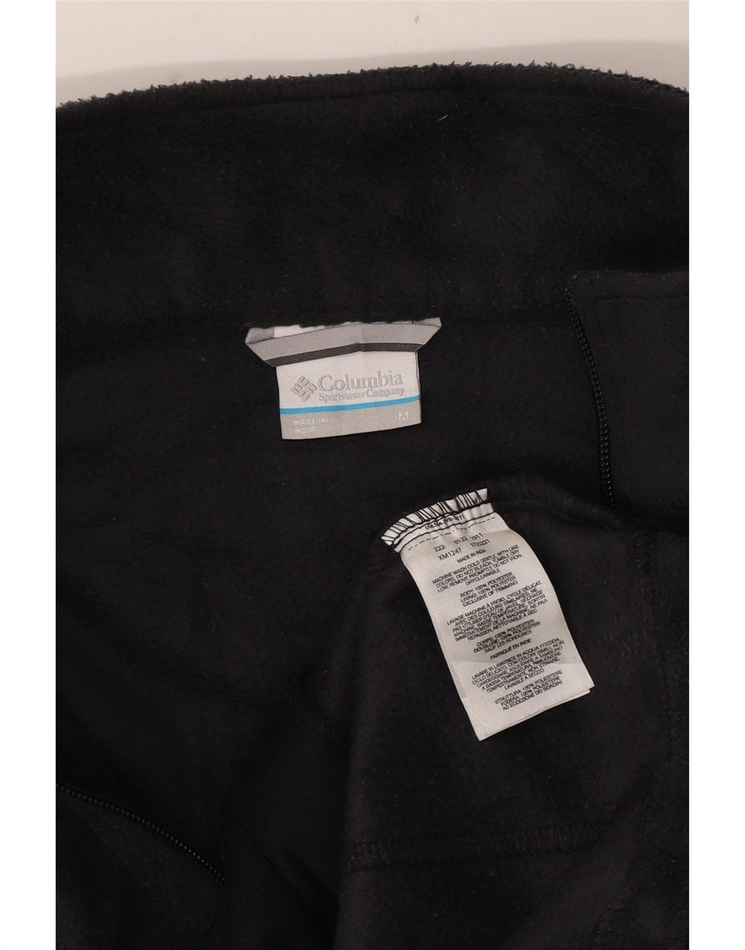 Columbia Mens Fleece Jacket UK 38 Medium Black Polyester