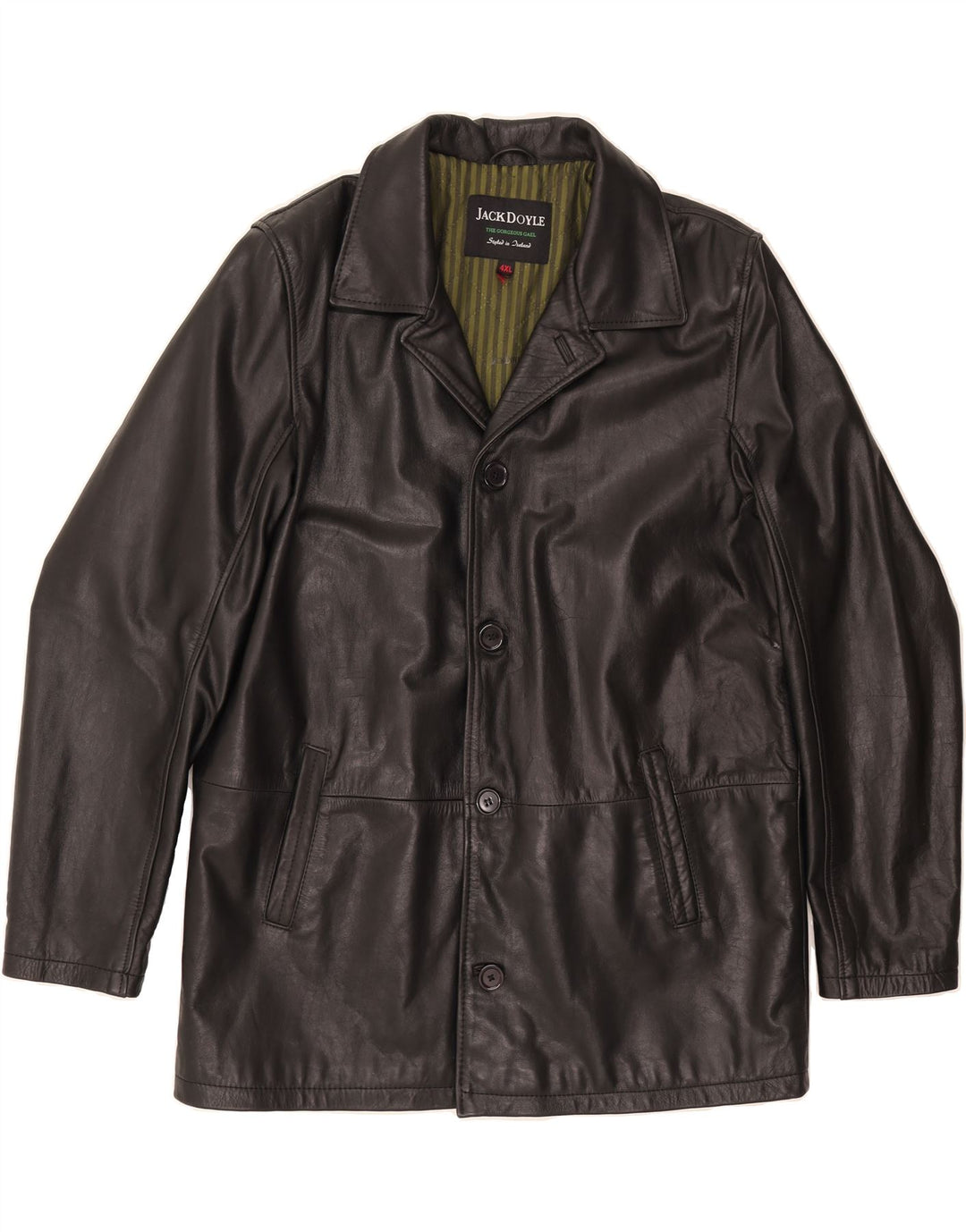 VINTAGE Mens Leather Jacket UK 42 XL Black Vintage Vintage and Second-Hand Vintage from Messina Hembry 