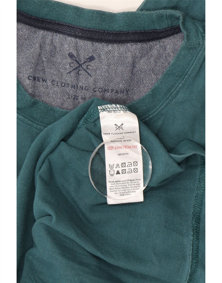 Crew Clothing Mens Top Long Sleeve Medium Green Cotton