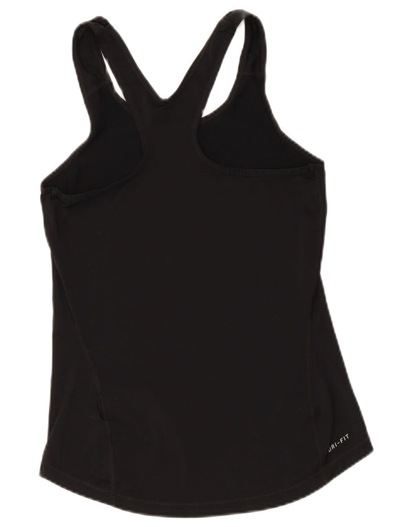 Nike Womens Graphic Vest Top UK 8 Small Black Polyester