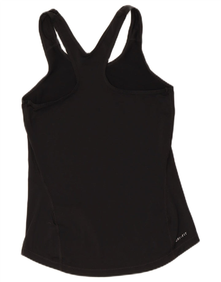 Nike Womens Graphic Vest Top UK 8 Small Black Polyester