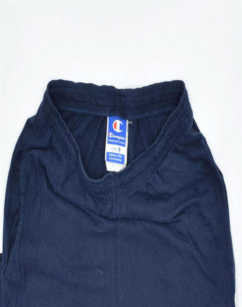 CHAMPION Mens Tracksuit Trousers Slim Navy Blue Cotton | Vintage | Thrift | Second-Hand | Used Clothing | Messina Hembry 