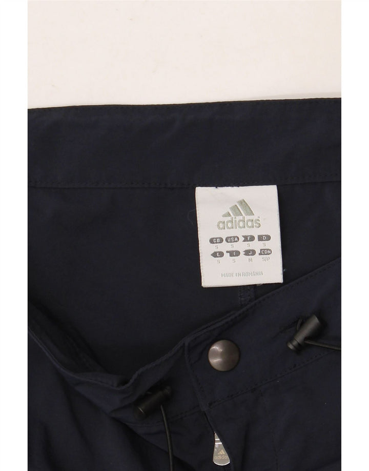 ADIDAS Mens Straight Cargo Trousers Small Navy Blue Nylon