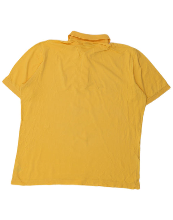 Sergio Tacchini Mens Polo Shirt IT 52 Large Yellow Cotton