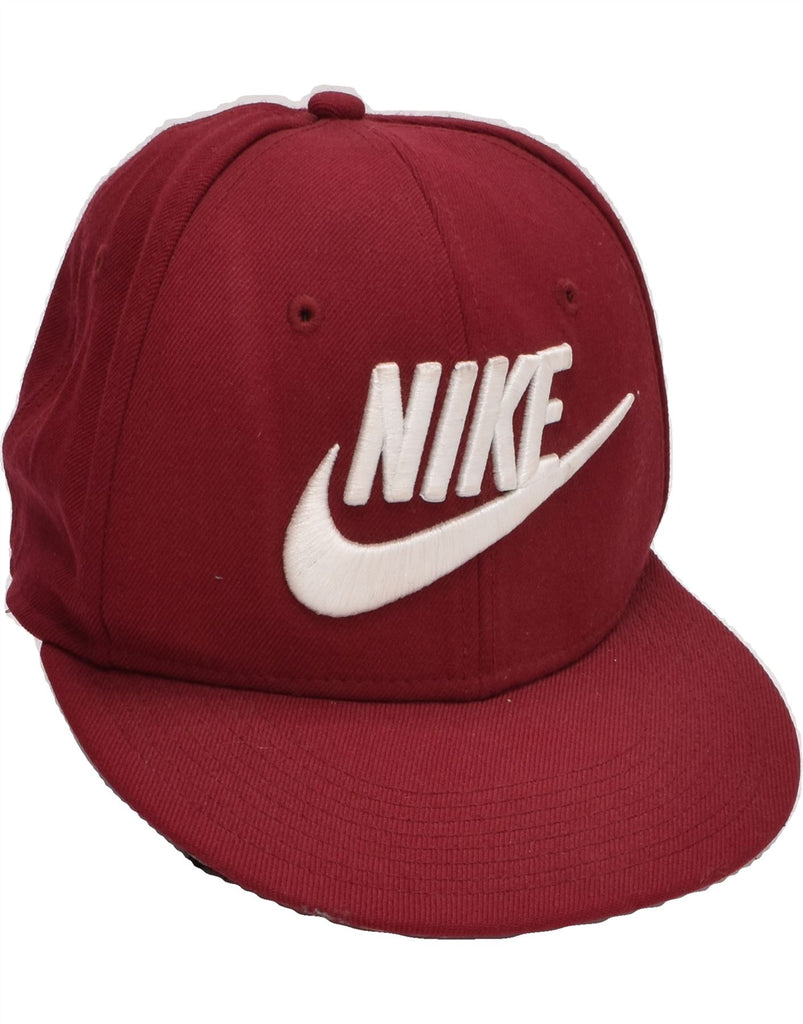 NIKE Mens Graphic Snapback Cap One Size Red Wool | Vintage Nike | Thrift | Second-Hand Nike | Used Clothing | Messina Hembry 