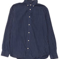 Jack & Jones Mens Shirt Medium Navy Blue Gingham Cotton
