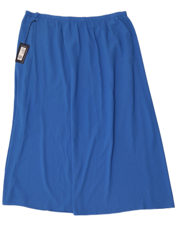 Marks & Spencer Womens A-Line Skirt UK 20 2XL W40  Blue Polyester