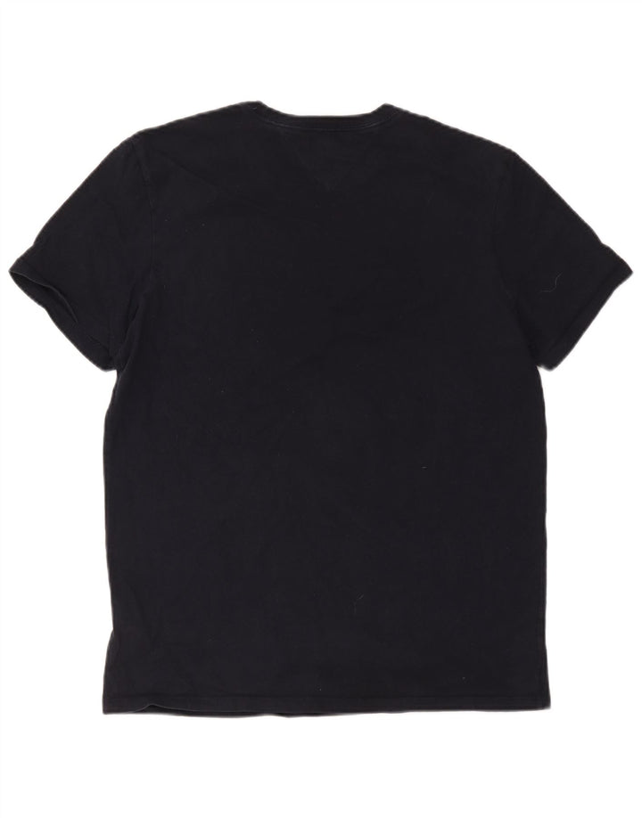 Tommy Hilfiger Mens Graphic T-Shirt Top Medium Navy Blue Cotton