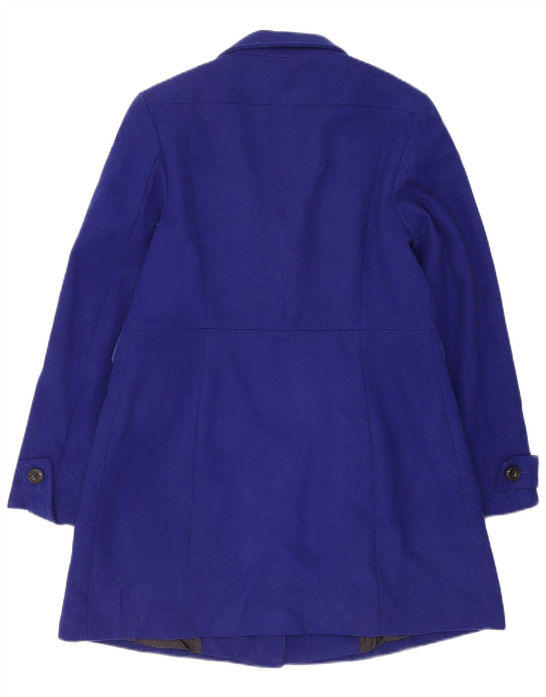 Marks & Spencer Womens Military Double Breasted Coat UK 12 Medium Blue