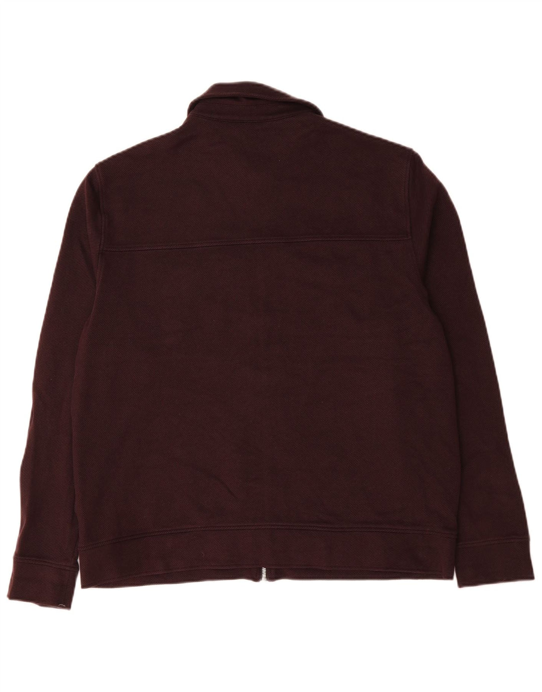 Marks & Spencer Mens Autograph Bomber Jacket UK 40 Large Burgundy Cotton
