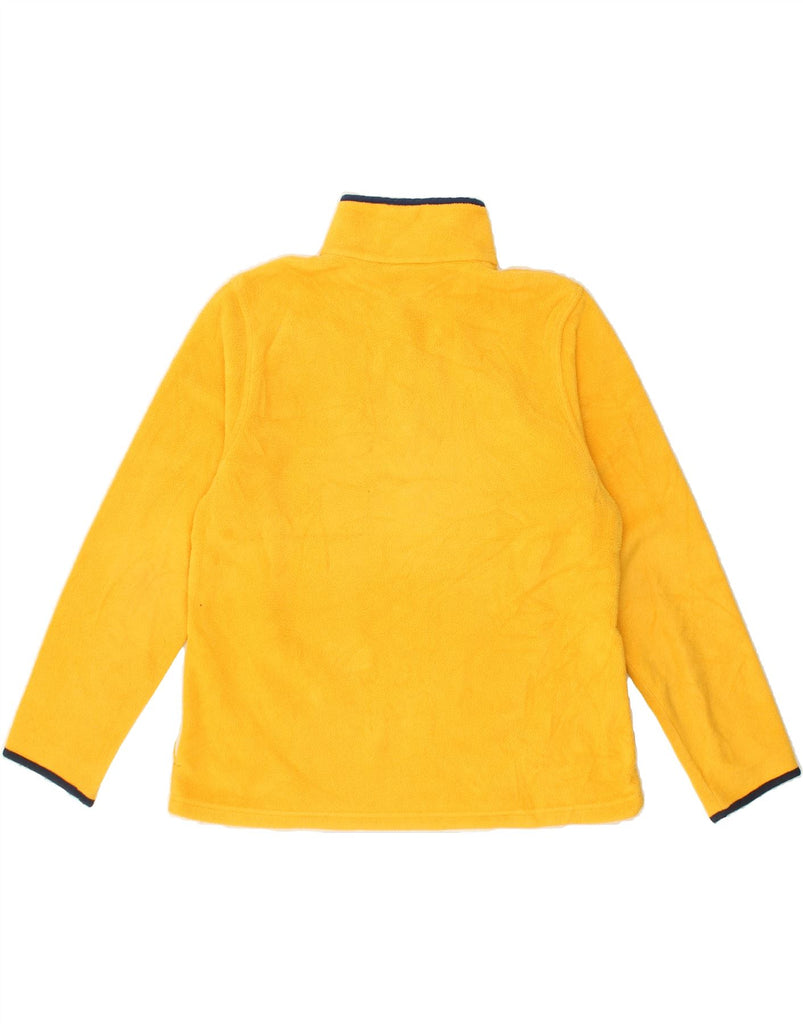 L.L.BEAN Womens Button Neck Fleece Jumper UK 14 Medium Yellow Polyester | Vintage L.L.Bean | Thrift | Second-Hand L.L.Bean | Used Clothing | Messina Hembry 