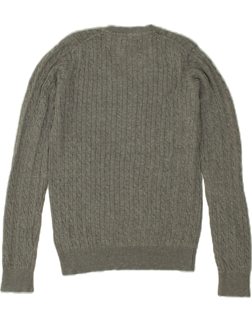 US POLO ASSN Girls V-Neck Jumper Sweater 12-13 Years Grey Cotton Vintage US Polo Assn and Second-Hand US Polo Assn from Messina Hembry 
