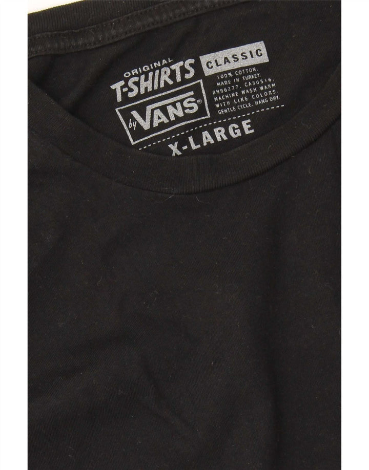 Vans Mens Graphic Top Long Sleeve XL Black Cotton