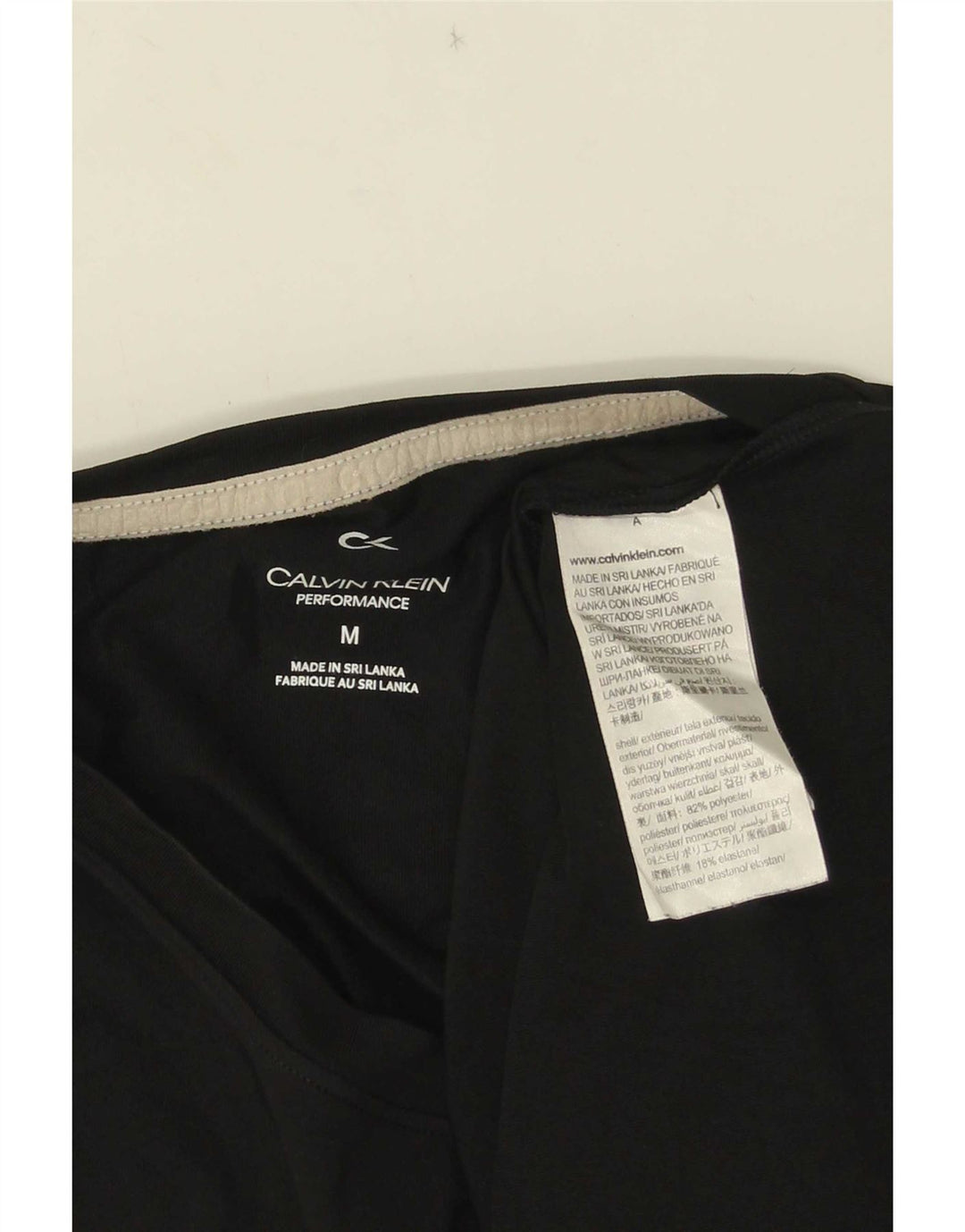 Calvin Klein Mens Graphic T-Shirt Top Medium Black Colourblock Polyester