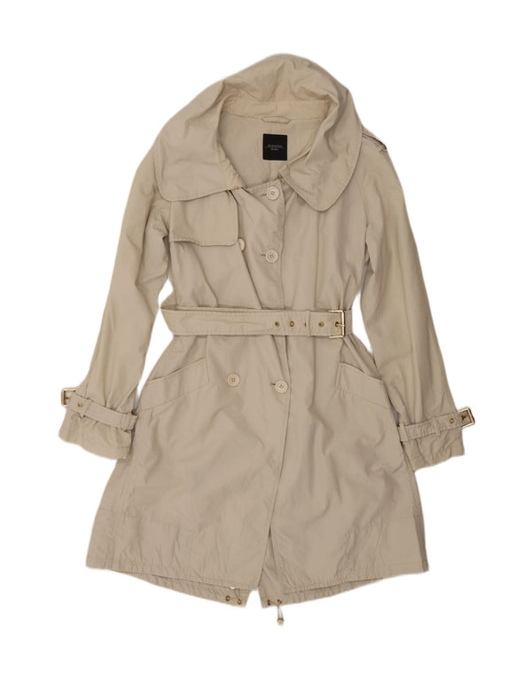 MAX MARA Womens Weekend Trench Coat UK 12 Medium Beige Cotton Classic