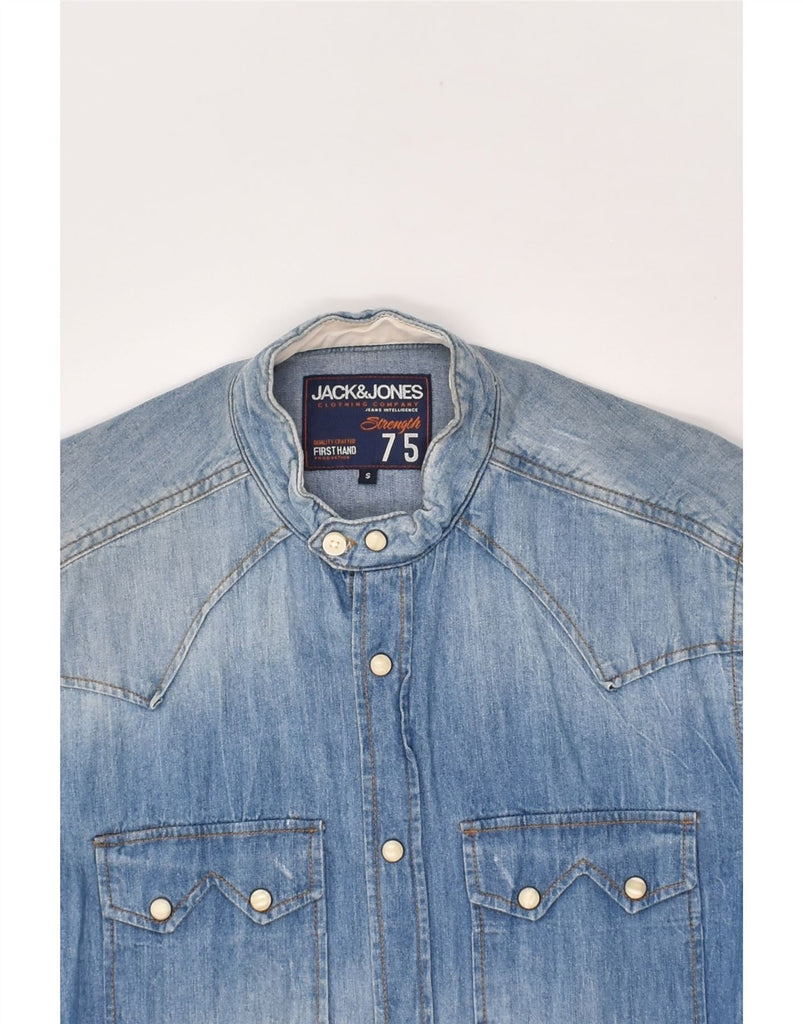 JACK & JONES Mens Denim Shirt Small Blue | Vintage Jack & Jones | Thrift | Second-Hand Jack & Jones | Used Clothing | Messina Hembry 