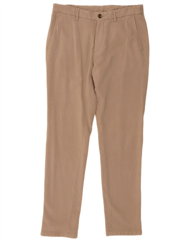 Massimo Dutti Mens Slim Chino Trousers EU 40 Medium W31 L30 Beige